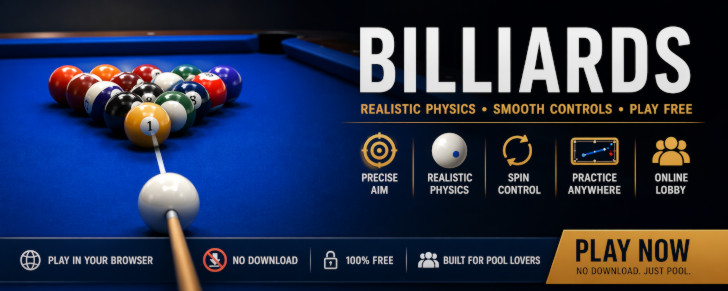 Browser-based billiards with realistic physics